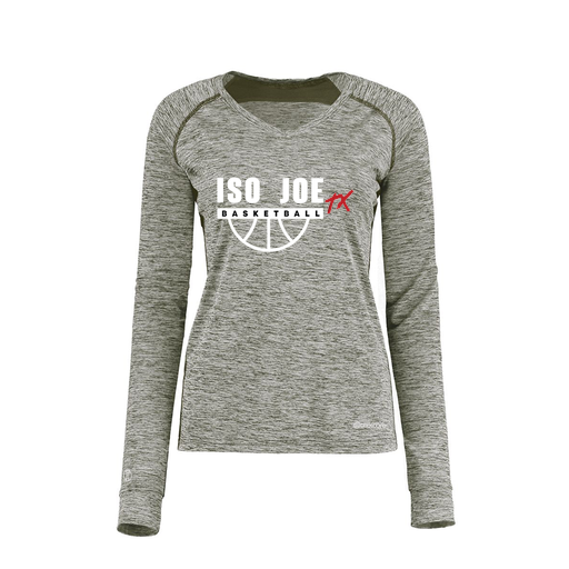 [222770.K94.XS-LOGO1] Ladies Electric Long Sleeve Shirt (Female Adult XS, Gray, Logo 1)