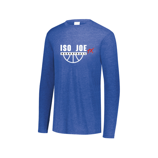 [3075.U55.XS-LOGO1] Decker Men's Tri-Blend T-Shirt - Long Sleeve (Adult XS, Royal, Logo 1)