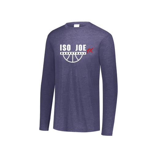 [FTLCUBNV-YS-LOGO1] Decker Youth Tri-Blend T-Shirt - Long Sleeve (Youth S, Navy, Logo 1)