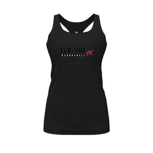 [CUS-DFW-RCBK-PER-BLK-FYS-LOGO2] Racerback Tank Top (Female Youth S, Black, Logo 2)