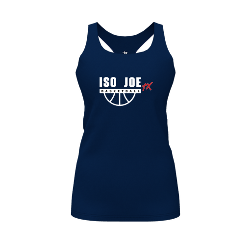 [CUS-DFW-RCBK-PER-NVY-FYS-LOGO1] Racerback Tank Top (Female Youth S, Navy, Logo 1)