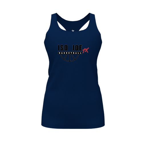 [CUS-DFW-RCBK-PER-NVY-FYS-LOGO2] Racerback Tank Top (Female Youth S, Navy, Logo 2)