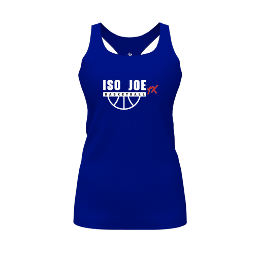[CUS-DFW-RCBK-PER-RYL-FYS-LOGO1] Racerback Tank Top (Female Youth S, Royal, Logo 1)
