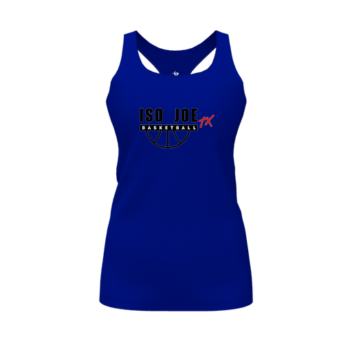 [CUS-DFW-RCBK-PER-RYL-FYS-LOGO2] Racerback Tank Top (Female Youth S, Royal, Logo 2)