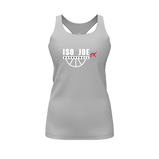 [CUS-DFW-RCBK-PER-GRY-FYS-LOGO1] Racerback Tank Top (Female Youth S, Gray, Logo 1)