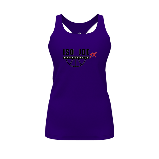 [CUS-DFW-RCBK-PER-PUR-FYS-LOGO2] Racerback Tank Top (Female Youth S, Purple, Logo 2)