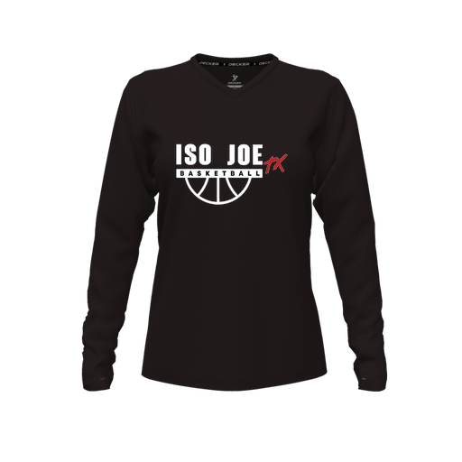 [CUS-DFW-TEES-CMF-VNK-LSL-BLK-FYXS-LOGO1] Comfort T-Shirt (Female Youth XS, Black, V Neck, Logo 1, Long Sleeve)