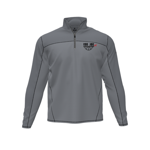 [CUS-DFW-QTRZ-PER-LSL-GRY-AS-LOGO2] Quarter Zip Pullover (Adult S, Gray, Logo 2)