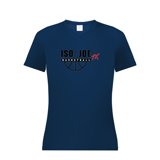 [2792.065.XS-LOGO2] Ladies Smooth Sport V-Neck T-Shirt (Female Adult XS, Navy, Logo 2)