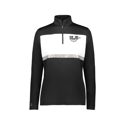 [222791.420.XS-LOGO2] Ladies Bold 1/4 Zip Pullover (Female Adult XS, Black, Logo 2)