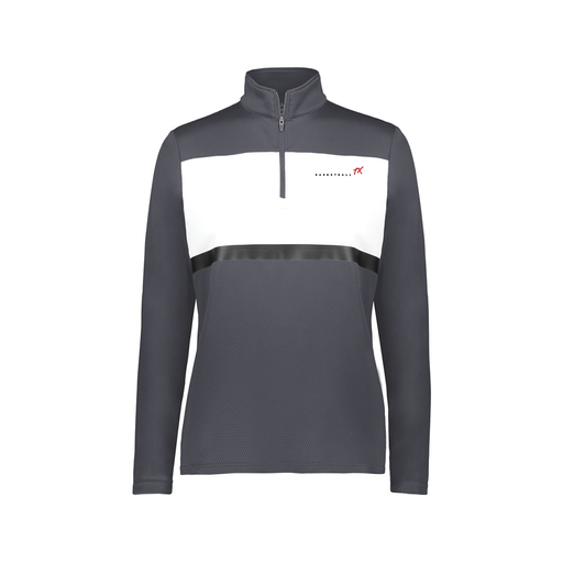 [222791.F52.XS-LOGO1] Ladies Bold 1/4 Zip Pullover (Female Adult XS, Gray, Logo 1)