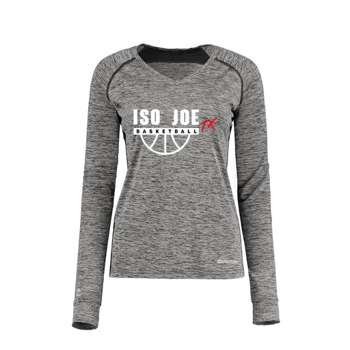 [222770.K94.XS-LOGO1] Ladies Electric Long Sleeve Shirt (Female Adult XS, Black, Logo 1)