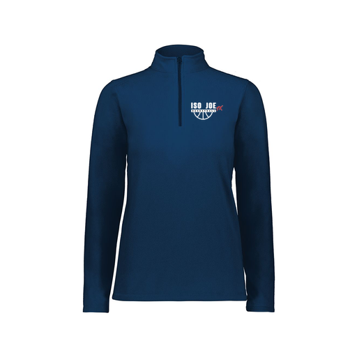 [6864.065.XS-LOGO1] Ladies MicroFleece 1/4 Zip Pullover (Female Adult XS, Navy, Logo 1)