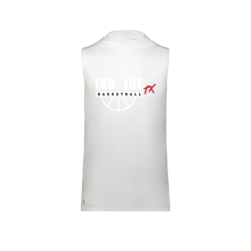 [222590.005.XS-LOGO1] Men's CoolDry Sleeveless Hoodie (Adult XS, White, Logo 1)