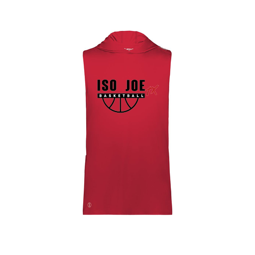 [222590.083.XS-LOGO2] Men's CoolDry Sleeveless Hoodie (Adult XS, Red, Logo 2)