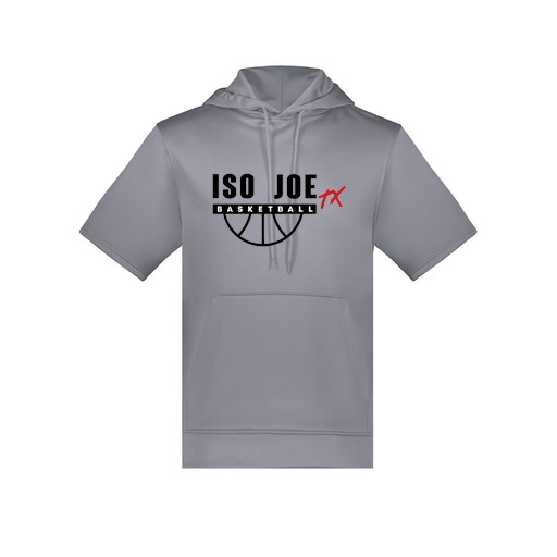 [6871.059.S-LOGO2] Men's Dri Fit Short Sleeve Hoodie (Adult S, Gray, Logo 2)