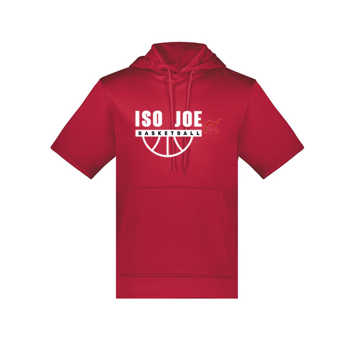 [6871.083.S-LOGO1] Men's Dri Fit Short Sleeve Hoodie (Adult S, Red, Logo 1)