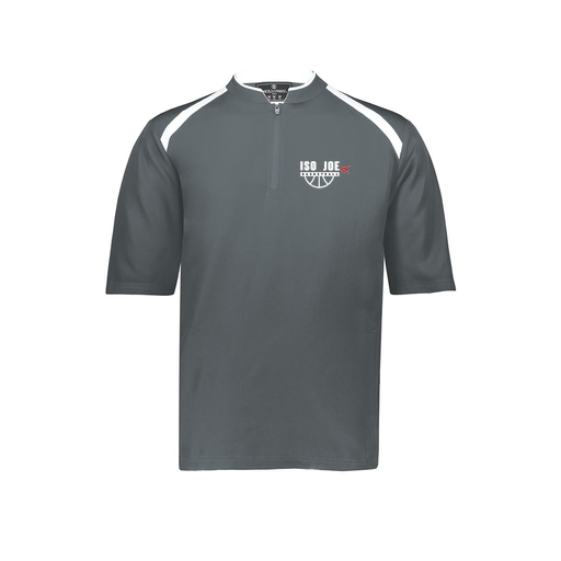 [229581-AS-GRY-LOGO1] Men's Dugout Short Sleeve Pullover (Adult S, Gray, Logo 1)