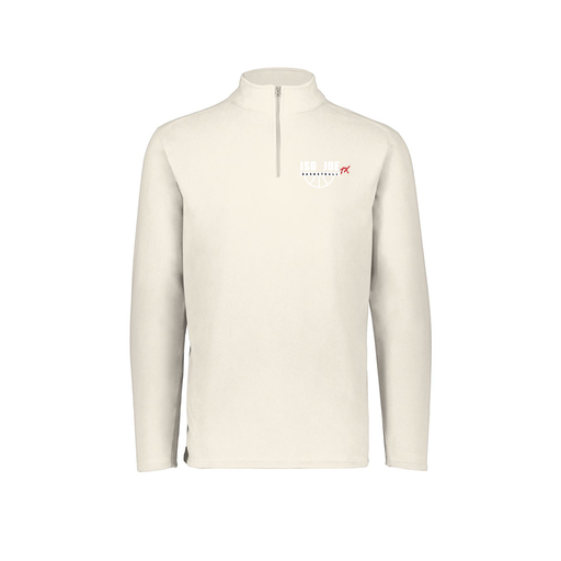 [6863.53T.XS-LOGO1] Men's MicroFleece 1/4 Zip Pullover (Adult XS, White, Logo 1)