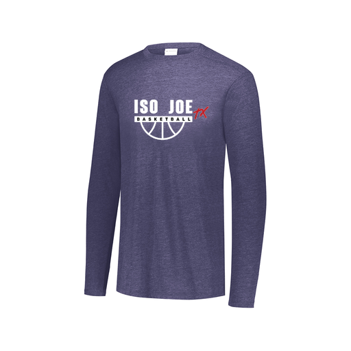 [FTLCUBNV-AXS-LOGO1] Decker Men's Tri-Blend T-Shirt - Long Sleeve (Adult XS, Navy, Logo 1)