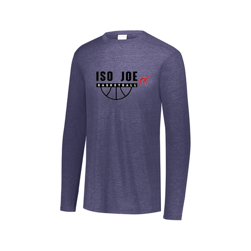 [FTLCUBNV-AXS-LOGO2] Decker Men's Tri-Blend T-Shirt - Long Sleeve (Adult XS, Navy, Logo 2)