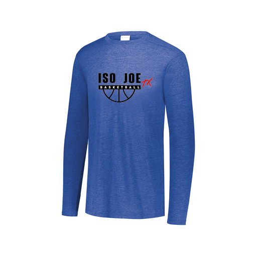 [FTLCUBRY-AXS-LOGO2] Decker Men's Tri-Blend T-Shirt - Long Sleeve (Adult XS, Royal, Logo 2)