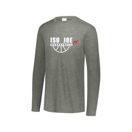 [FTLCUBGY-AXS-LOGO1] Decker Men's Tri-Blend T-Shirt - Long Sleeve (Adult XS, Gray, Logo 1)