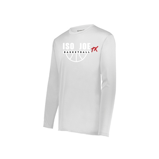 [222823.005.S-LOGO1] Youth LS Smooth Sport Shirt (Youth S, White, Logo 1)