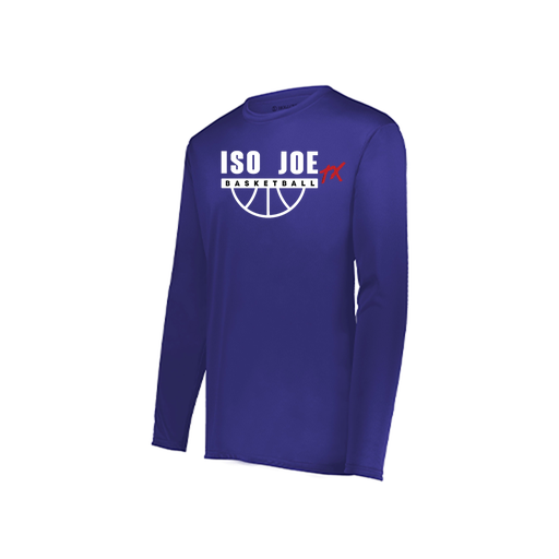 [222823.747.S-LOGO1] Youth LS Smooth Sport Shirt (Youth S, Purple, Logo 1)