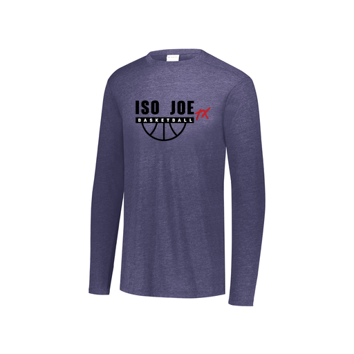 [FTLCUBNV-YS-LOGO2] Decker Youth Tri-Blend T-Shirt - Long Sleeve (Youth S, Navy, Logo 2)