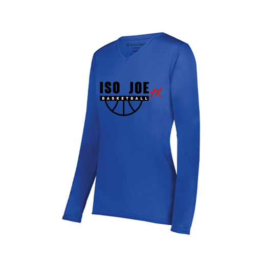 [222824.060.S-LOGO2] Ladies LS Smooth Sport Shirt (Female Adult S, Royal, Logo 2)