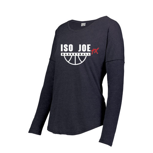 [3077.72N.S-LOGO1] Ladies LS Ultra-blend T-Shirt (Female Adult S, Navy, Logo 1)