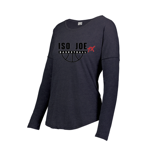 [FTLCUBNV-FAS-LOGO2] Decker Women's Tri-Blend T-Shirt - Long Sleeve (Female Adult S, Navy, Logo 2)