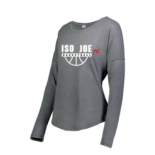 [3077.013.S-LOGO1] Ladies LS Ultra-blend T-Shirt (Female Adult S, Gray, Logo 1)