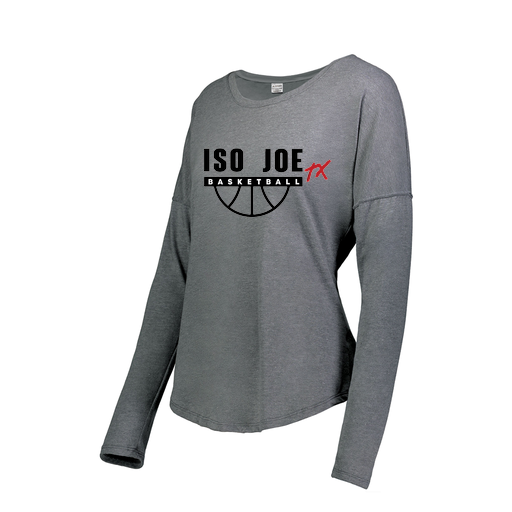 [FTLCUBGY-FAS-LOGO2] Ladies LS Ultra-blend T-Shirt (Female Adult S, Gray, Logo 2)