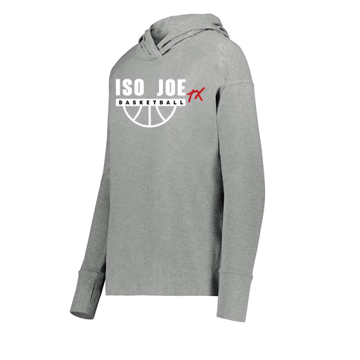 [222798-SIL-FAXS-LOGO1] Ladies Ventura Thin Knit Hoodie (Female Adult XS, Silver, Logo 1)